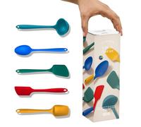 Gir: Get It Right 5-Piece Silicone Ultimate Kitchen Utensils Set - Ladle, Spatula, Flip, Spoon & Spoonula - Non-Toxic Cooking Utensils for Nonstick Cookware, Cooking and Baking - Madrid