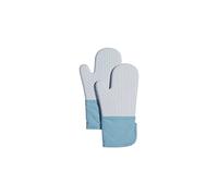 GIR: Get It Right Premium Silicone Oven Mitt - Non-Slip Heat Resistent Kitchen Pot Holder with Soft Terry Quilted Liner - Set of 2, Slate