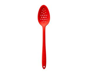 GIR: Get It Right Premium Silicone Ultimate Perforated Spoon, 13 Inches, Red