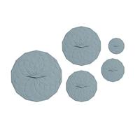 GIR: Get It Right Silicone Suction Lids - Heat Resistant Microwave Splatter Cover for Bowls, Plates, Pots - Oven, Fridge, and Freezer Safe - 5 Pack, Slate