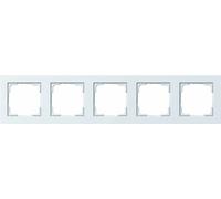GIRA 021529 Cover Frame, 5 Gang Gira E2 pure white