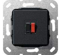 Gira 1-Gang Speaker Connection Insert Black - 569210