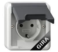 GIRA 444030 Socket with Hinged Lid IP44