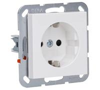Gira 445303 Schuko Socket with Shutter Touch Protection System 55 Pure White Glossy