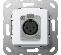 Gira D Series XLR Base Socket Pure White - 566703