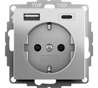 Gira Dual USB Wall Socket With Safety Plus - 2459600