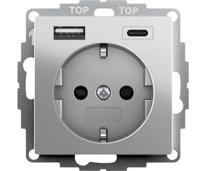 Gira Dual USB Wall Socket With Safety Plus - 2459600