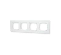 'Gira E2 0214225 Cover Frame for 4 Sockets with Pure White Matte