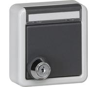 Gira IP44 SCHUKO Socket With Lock And Label Frame - 456735