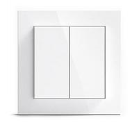 GIRA + Senic Friends of Hue Smart Switch | Made in Germany | Compatible with Philips Hue | No Batteries, No Charging | Wireless Homekit Light Switch | Smart Dimmer Switch in Glossy White