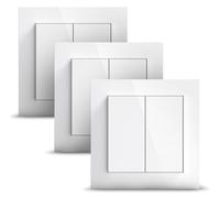 GIRA + Senic Friends of Hue Smart Switch | Made in Germany | Compatible with Philips Hue | No Batteries, No Charging | Wireless Homekit Light Switch | 3 Smart Dimmer Switches in White Glossy