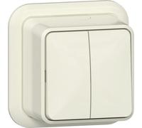 Gira Series Surface Mount Rocker Switch 10A 250V White - 310510