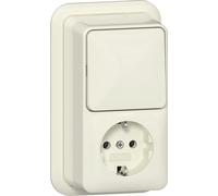 Gira Surface Mount Switch Socket Combo With Pilot Light - 417610