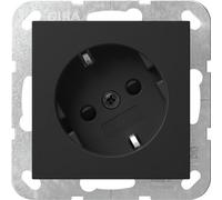 Gira System 55 30-Degree Angled Safety Socket Black Matt - 4418005