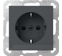 Gira System 55 LED Safety SCHUKO Socket Anthracite - 417028