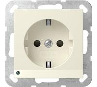 Gira System 55 LED Safety Socket 16A 250V Cream White - 417001