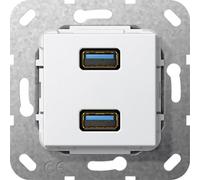 Gira USB 3.0 Dual Port Breakout Cable Base Unit White - 568503