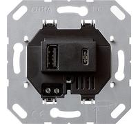 Gira USB Power Supply 2 Ports Type A/C Base Unit Black - 236900