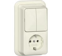 Gira Vertical Series Switch With SCHUKO Socket 16A 250V - 417510