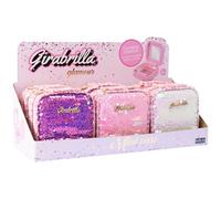 Girabrilla Mini Case 1 Mini Cosmetic Bag with Mirror and Makeup Set for Kids, Color Surprise
