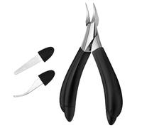 GIRAFEDA Precision Toenail Clippers for Thick and Ingrown Nails, Heavy Duty Nail Scissors with Nail File and Nail Pick, Podiatrist Ingrown Toenail Treatment Tools Kit for Men Women Elderly(Black