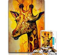 Giraffe 1000 Piece Jigsaw Puzzle for Adults And Teenagers,Staycation Kill Time with Fully Interlocking Randomly Shaped Pieces (75x50cm)