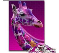Giraffe 1000 Piece Jigsaw Puzzles for Teenagers Gifts, Art Interesting Stress Reduction Wishlist with Santa Claus for Age 14 (26x38cm)