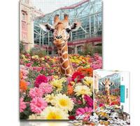 Giraffe 1000 Pieces Jigsaw Puzzle for Adults& Teens,Stress Reliever Difficult Challenge Deal As Gifts for The Whole Family (38x26cm)