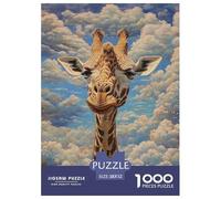 Giraffe 1000 Pieces Jigsaw Puzzles Age 12+ for Adults Animal Whimsical Challenge Perfect for Relaxation Home Decoration 52x38cm/1000pcs