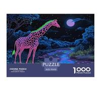 Giraffe 1000 Pieces Premium Jigsaw Age 12+ Quirky, Abstract Design, Fun Details, Educational, Challenging Puzzle Games 70x50cm/1000pcs