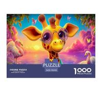 Giraffe 1000 Pieces Premium Jigsaw Animal Age 12+ Quirky, Abstract Design, Home Decoration, Educational, Challenging 70x50cm/1000pcs
