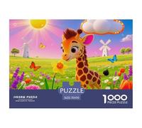 Giraffe 1000 Pieces Premium Jigsaw Animal Age 12+ Quirky, Abstract Design, Home Decoration, Educational, Challenging Puzzle Games 70x50cm/1000pcs