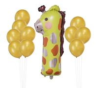 Giraffe 1st Birthday Balloons 40 inch Large Number 1 Balloon 1 Birthday Decorations First Party Supplies for Baby Shower Safari Animals Ballon