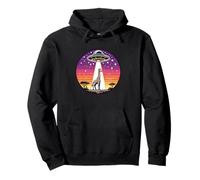 Giraffe Abducted Alien Spacecraft Outer Space Abduction Pullover Hoodie