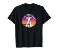 Giraffe Abducted Alien Spacecraft Outer Space Abduction T-Shirt