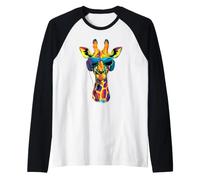 Giraffe Africa Love Safari Wilderness Wild Cute Giraffes Raglan Baseball Tee