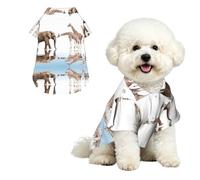 Giraffe and Elephant Soft Breathable Hawaiian Dog Shirt