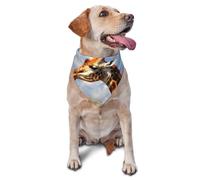 Giraffe and Sunflower Dog Bandana Pet Scarf Accessories for Small Medium Dogs Cats Photo Prop, Triangle Pet Bandanas Adjustable Puppy Bib Washable Dog Kerchief Puppy Neckerchief