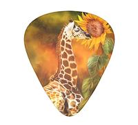 Giraffe And Sunflower Guitar Plectrums Classical Triangle Bass Acoustic And Electric Guitar Plectrums For Guitarists 12 Pieces