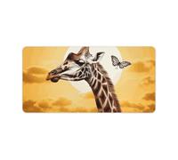 Giraffe and Sunflower Keyboard Mat Large Gaming Mouse Pad, Anti-Slip Desk Mat for Desktop Desk Work/Home Writing Mat 11.8 * 23.6 Inches