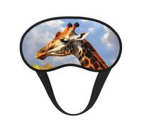 Giraffe and Sunflower Sleep Mask for Side Sleeper, Light Blocking Night Masks for Sleeping Eye Mask for Women Men Eye Cover Soft Comfortable Eye Shade for Travel, Nap