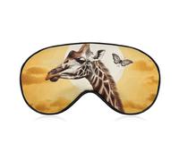 Giraffe and Sunflower Sleeping Mask, Light Blocking Eye Mask, Comfortable and Soft, Eye Cover with Elastic Band, Suitable for Men and Women, Suitable for Travel/Sleeping