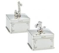 Giraffe and Zebra Tooth and Curl Boxes Y423 - Polished Quality | - Zinc Alloy / Silver Plated