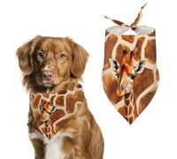 Giraffe Animal And Skin Texture Dog Bandana Puppy Cat Scarfs Bibs Washable Triangle Kerchief Pet Gifts