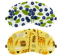 Giraffe Animal Cute 2-Pack Light-Blocking Soft Breathable Eye Masks with Eye Patches and Sleep Masks