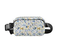Giraffe Animal Cute Cartoon Yellow Rose Large Capacity Waist Bag Fanny Pack with Adjustable Strap for Shopping Sports, French Farmhouse Yellow Blue, One Size