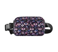 Giraffe Animal Cute Cartoon Yellow Rose Large Capacity Waist Bag Fanny Pack with Adjustable Strap for Shopping Sports, Evil Eye Circle White Obsidian, One Size