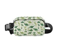 Giraffe Animal Cute Cartoon Yellow Rose Large Capacity Waist Bag Fanny Pack with Adjustable Strap for Shopping Sports, Dinosaurs Green Silhouette, One Size