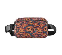 Giraffe Animal Cute Cartoon Yellow Rose Large Capacity Waist Bag Fanny Pack with Adjustable Strap for Shopping Sports, Halloween Scary Pumpkin, One Size