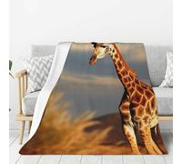 Giraffe Animals of Africa Throw Blanket Ultra Soft Cozy Fleece Blanket Lightweight Warm Bed Blanket All Season for Home Living Room Sofa Couch Bed 40"X30"